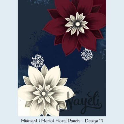 Midnight & Merlot Floral Panels