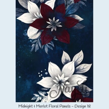 Midnight & Merlot Floral Panels