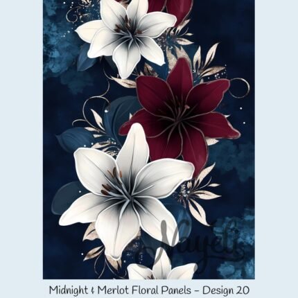 Midnight & Merlot Floral Panels