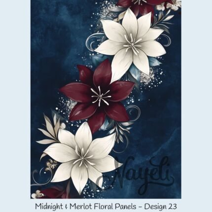 Midnight & Merlot Floral Panels