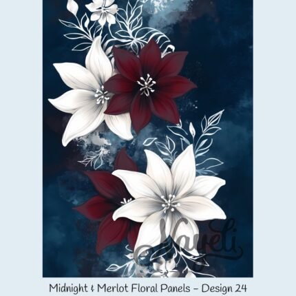 Midnight & Merlot Floral Panels