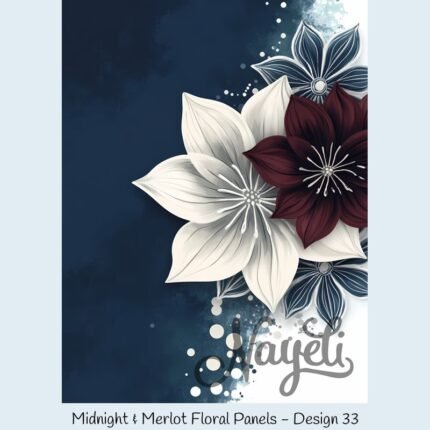 Midnight & Merlot Floral Panels