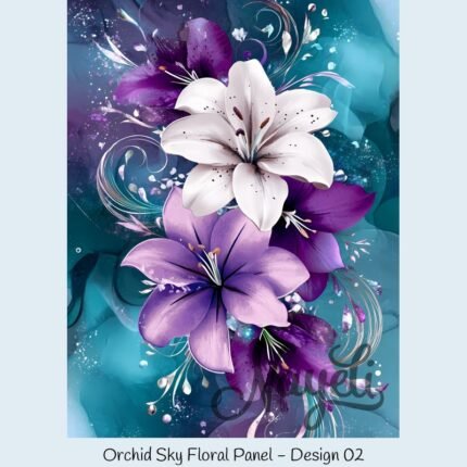 Orchid Sky Floral Panel