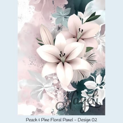 Peach & Pine Floral Panel