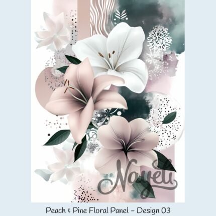 Peach & Pine Floral Panel