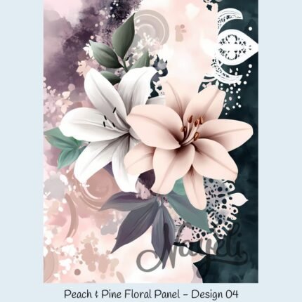 Peach & Pine Floral Panel
