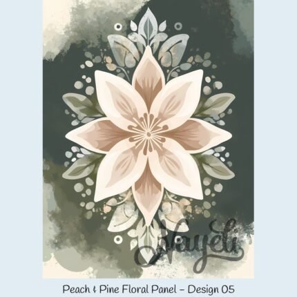 Peach & Pine Floral Panel
