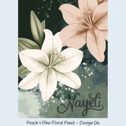 Peach & Pine Floral Panel