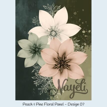Peach & Pine Floral Panel