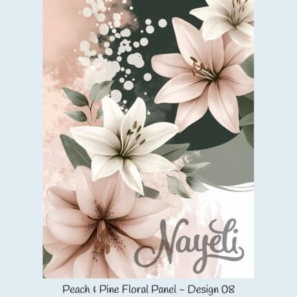 Peach & Pine Floral Panel