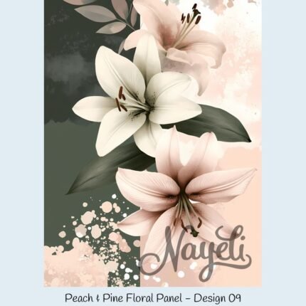 Peach & Pine Floral Panel