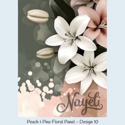 Peach & Pine Floral Panel
