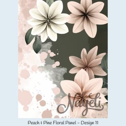 Peach & Pine Floral Panel