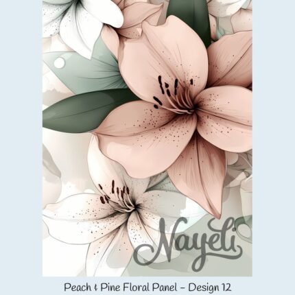 Peach & Pine Floral Panel