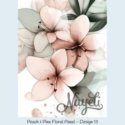 Peach & Pine Floral Panel