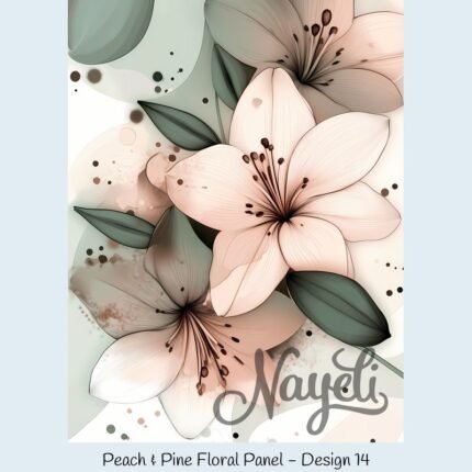 Peach & Pine Floral Panel