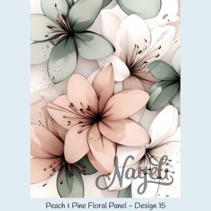 Peach & Pine Floral Panel