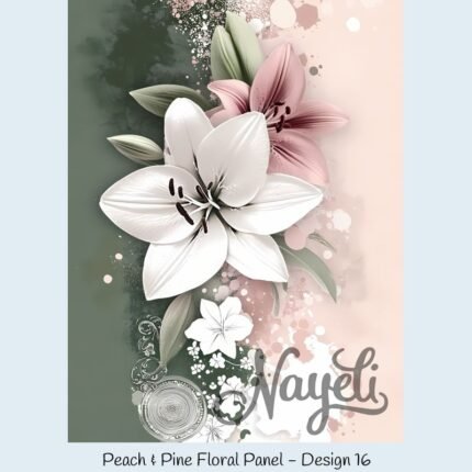 Peach & Pine Floral Panel