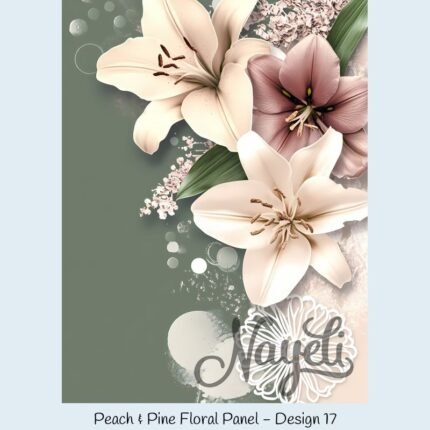 Peach & Pine Floral Panel