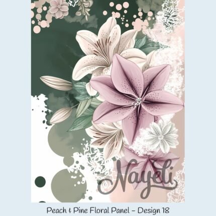 Peach & Pine Floral Panel
