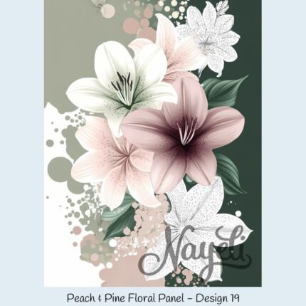 Peach & Pine Floral Panel