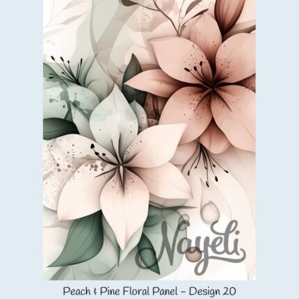 Peach & Pine Floral Panel