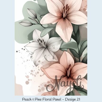 Peach & Pine Floral Panel
