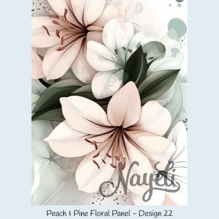 Peach & Pine Floral Panel