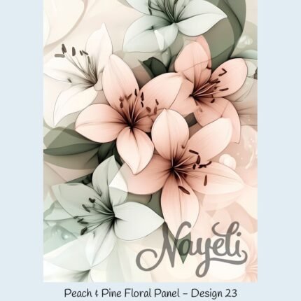 Peach & Pine Floral Panel