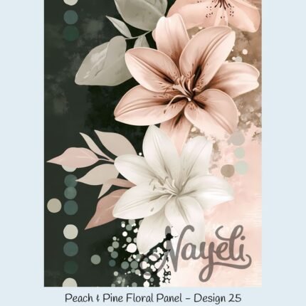 Peach & Pine Floral Panel