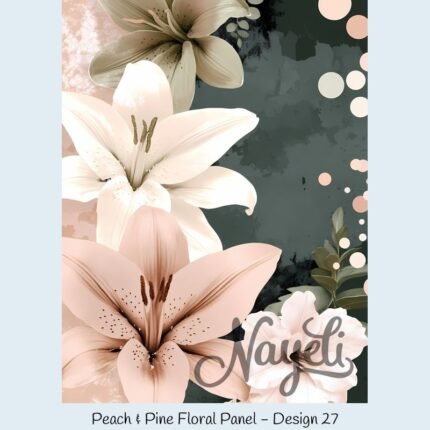 Peach & Pine Floral Panel