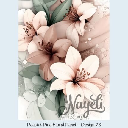 Peach & Pine Floral Panel