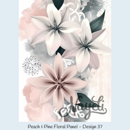 Peach & Pine Floral Panel