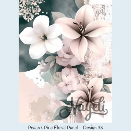 Peach & Pine Floral Panel