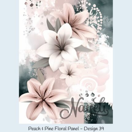 Peach & Pine Floral Panel