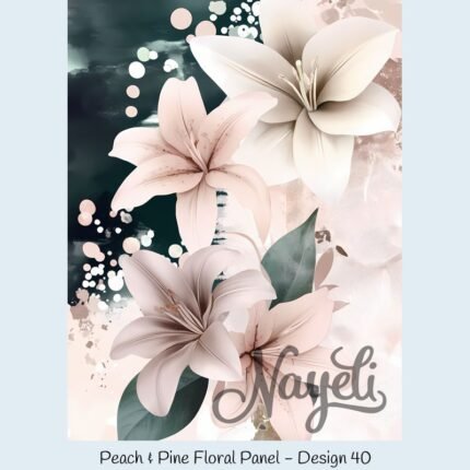 Peach & Pine Floral Panel