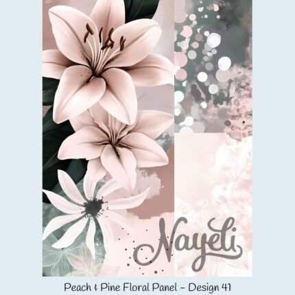 Peach & Pine Floral Panel
