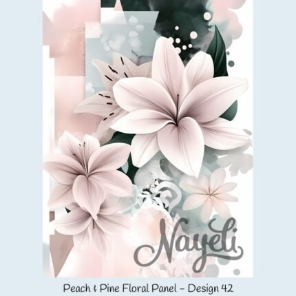 Peach & Pine Floral Panel