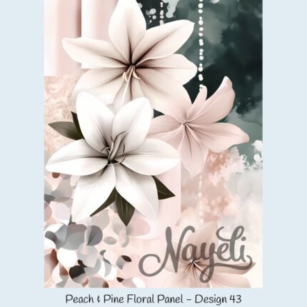 Peach & Pine Floral Panel