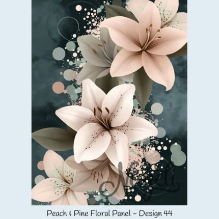 Peach & Pine Floral Panel