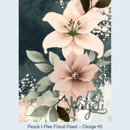 Peach & Pine Floral Panel