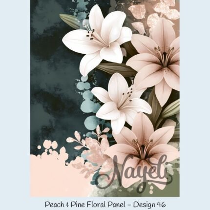 Peach & Pine Floral Panel