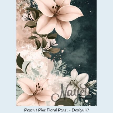 Peach & Pine Floral Panel