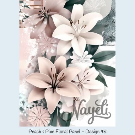 Peach & Pine Floral Panel