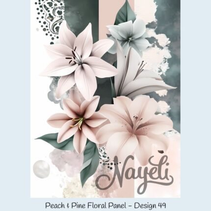 Peach & Pine Floral Panel
