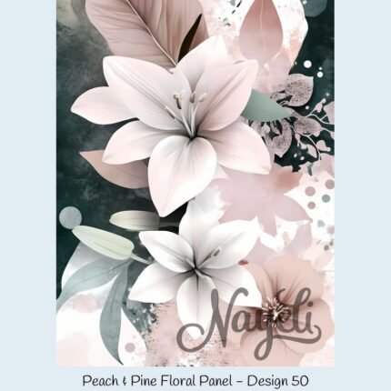 Peach & Pine Floral Panel