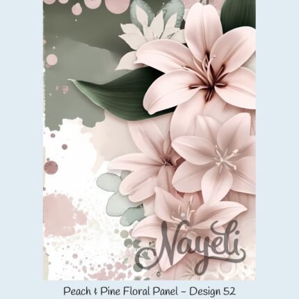 Peach & Pine Floral Panel
