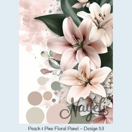 Peach & Pine Floral Panel