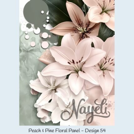 Peach & Pine Floral Panel