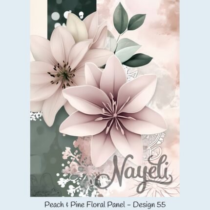 Peach & Pine Floral Panel